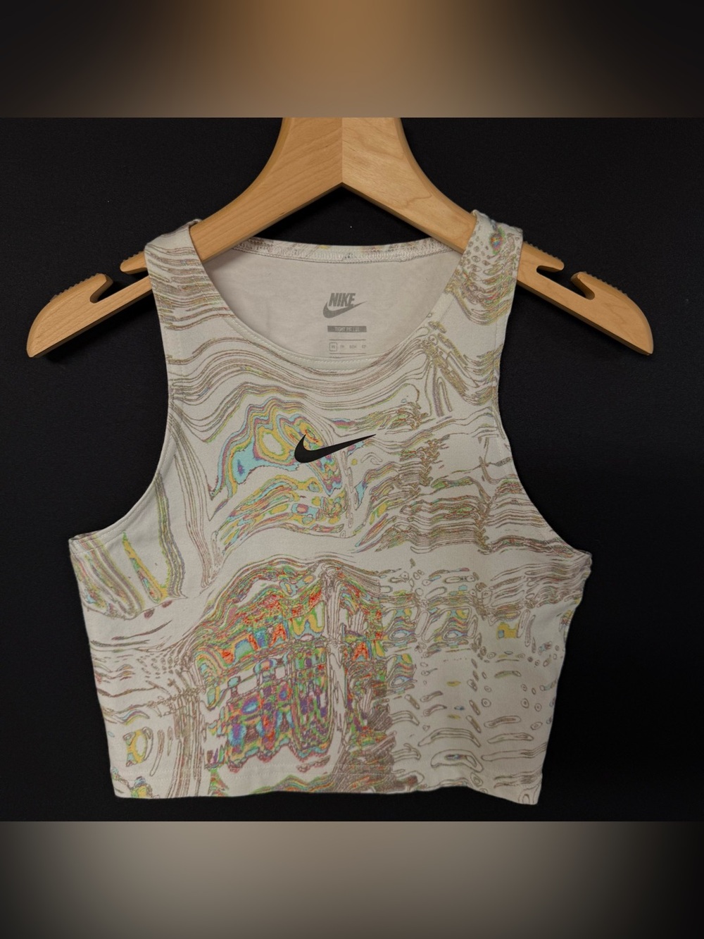 Nike Sportswear Tight Fit Cropped Tank Top Women’s XS Abstract Print